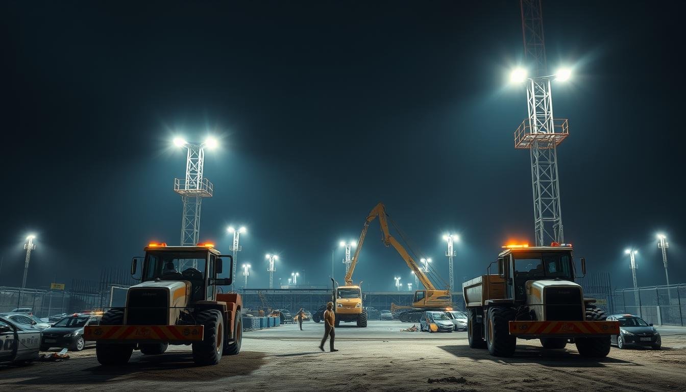 Uso de torres de iluminação em obras de infraestrutura no Paraná​