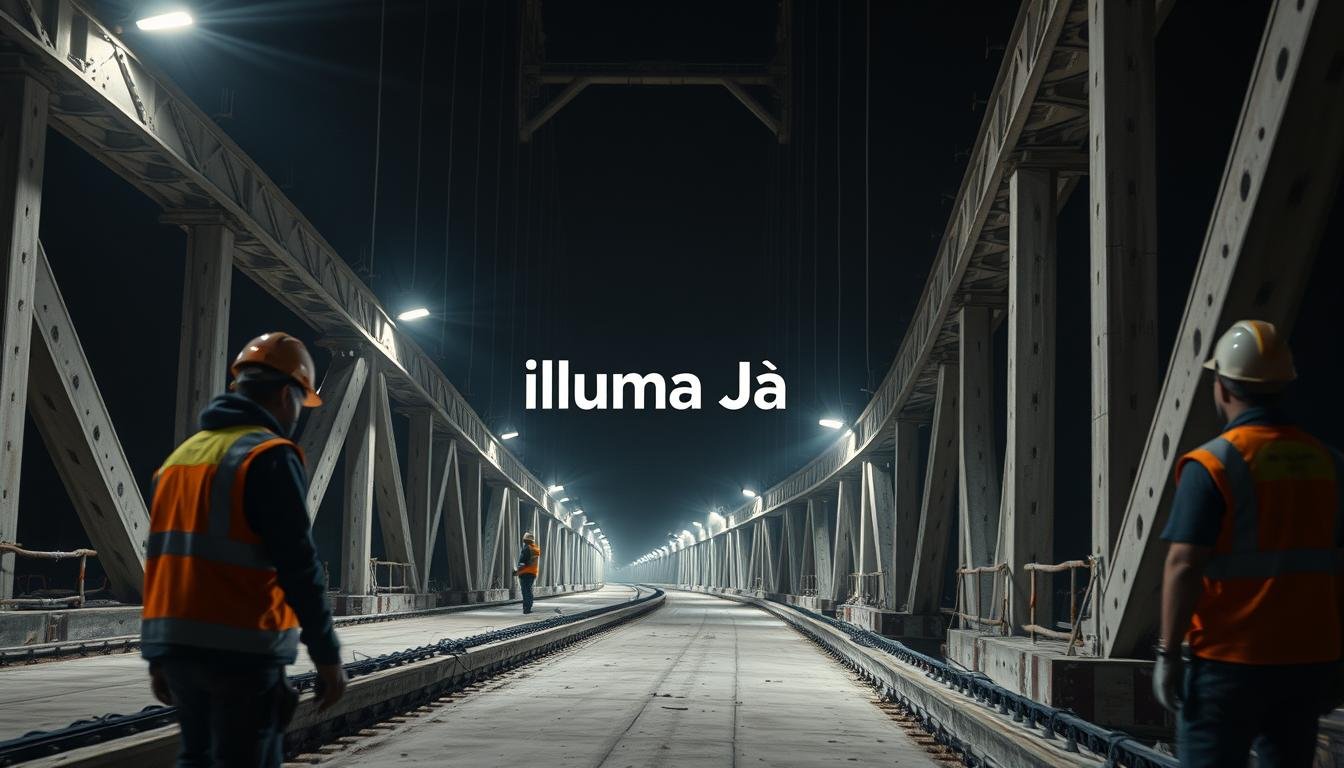 Iluminação móvel em projetos de construção de pontes​