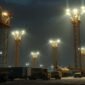 Torres de iluminação na construção de aeroportos de cargas​