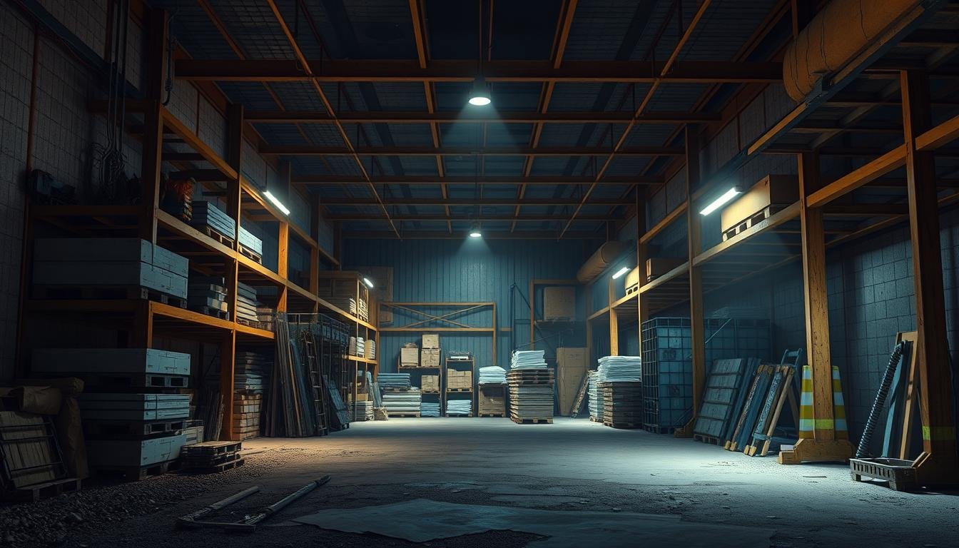 Como iluminar áreas de armazenamento em canteiros de obras​